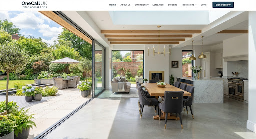 Open-plan rear extension with sliding glass doors onto a garden