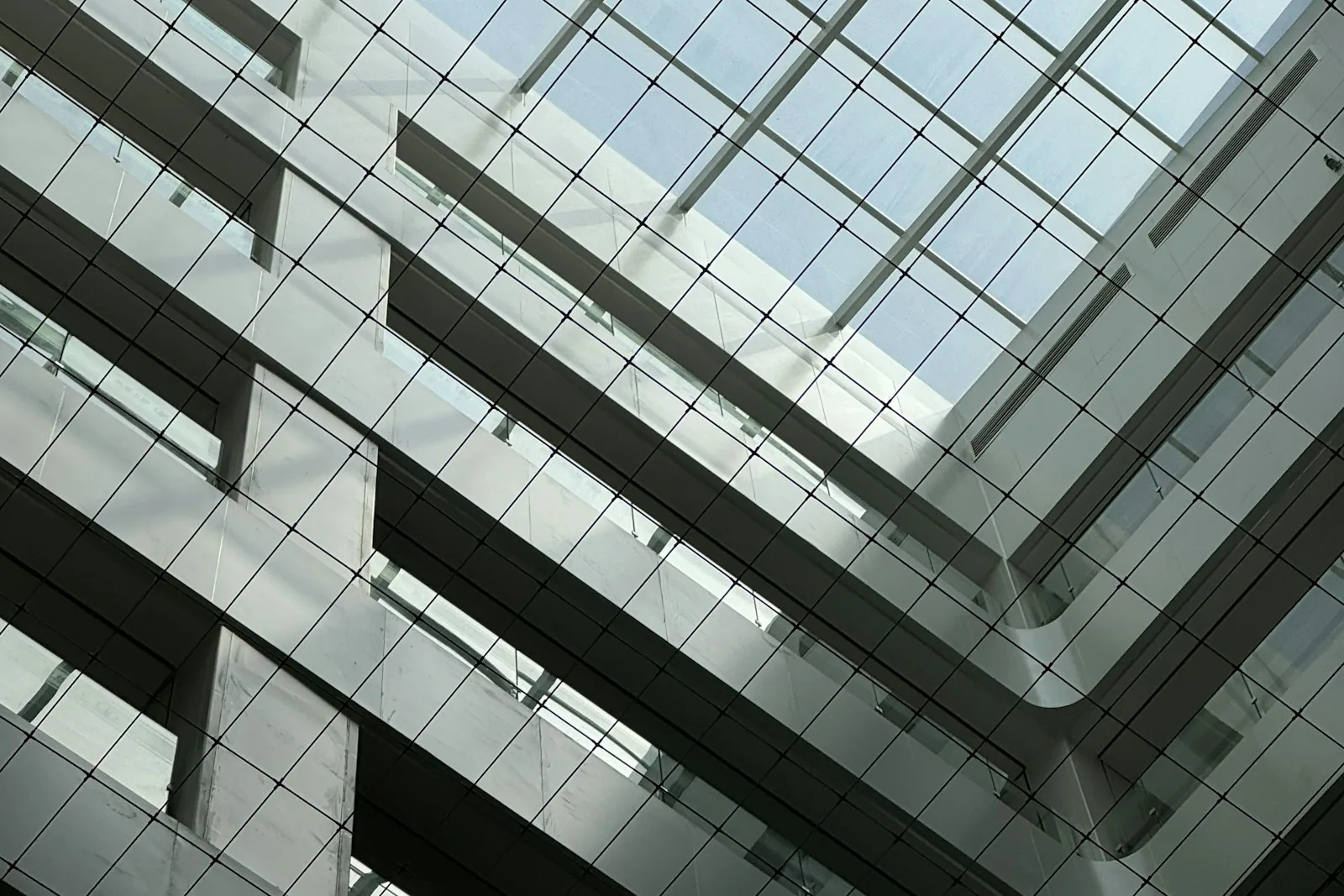 Refurbished corporate headquarters with open-plan workstations